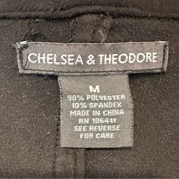 CHELSEA & THEODORE Faux Suede Open Jacket Women Medium Black - Picture 6 of 8